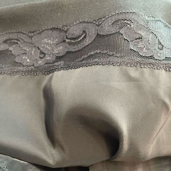 Trina Turk Black Sheath Stretch Lined Dress W/Leather Trim Sleeveless Size 2 - Picture 5 of 8